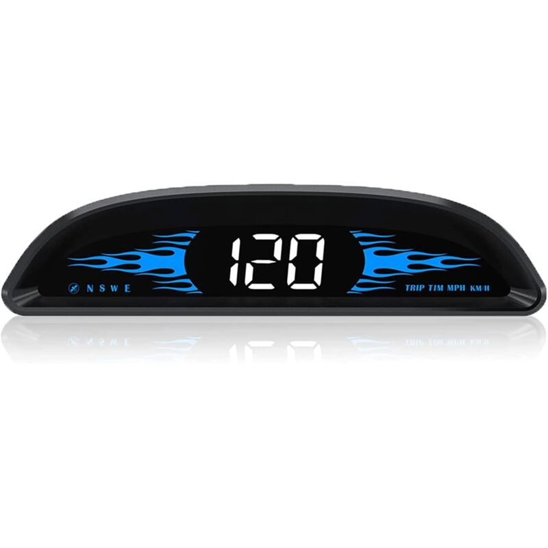 4' Compteur de Vitesse hud pour Voiture - Affichage Universel du Pare-Brise mph/kmh - Indicateur de Vitesse numérique - Détecteur de Vitesse gps