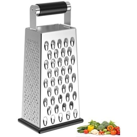 4 Côtés Rapeuse Legume Manuelle Inox, Râpe à Fromage, Cheese Grater, Polyvalente Zesteur Agrumes, Appareil Pour Raper Les Legumes, Carotte Rapees Machine, pour Trancher, Hacher