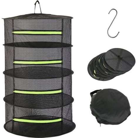 4 Couches Sécher Herbes aromatiques à Suspendre,Filet de Sechage,Filet de Séchage pour Plantes Suspendues,Filet de Sechage