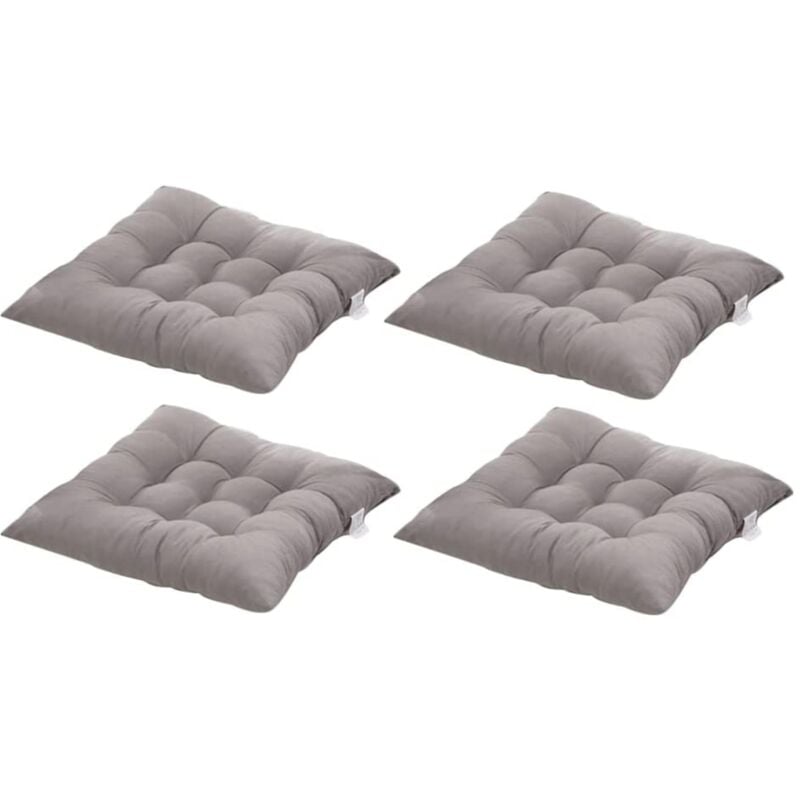 Memkey - 4 Coussins de Chaises Carrés 40x40 Coussins de Siège Décoration Maison Coussin Mat Matelassée,Confortable et coloré - Idéal pour intérieur