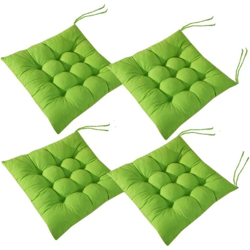 Beijiyi - 4 Coussins de Chaises Carrés 40x40 Coussins de Siège Décoration Maison Coussin Mat Matelassée,Confortable et coloré - Idéal pour intérieur