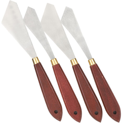 4 Couteaux à Palette en Acier Inoxydable pour Peinture Artistique et Décoration Murale