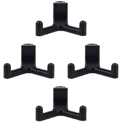 4 crochets à outils compatibles avec Lifetime Shed, organiseur de garage en plastique ABS, crochet pour outils de jardin, accessoires pour abri de jardin (noir)