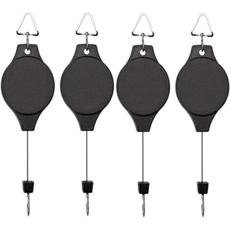 4 crochets de jardin extensibles, crochets réglables pour suspendre des paniers de fleurs, idéaux pour pots et jardinières