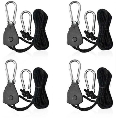 4 cuerdas de trinquete ajustables con gancho de 1/8" Tensor de cuerda de trinquete de vela