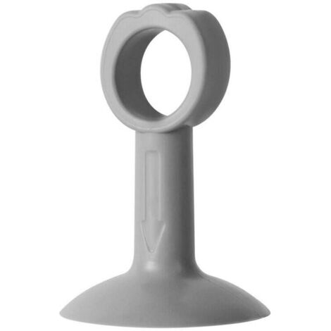 4 cuscinetti anticollisione in silicone per maniglie delle porte per prevenire danni alle pareti. Paraurti per maniglie delle porte con ventosa, fermaporta silenzioso (grigio)