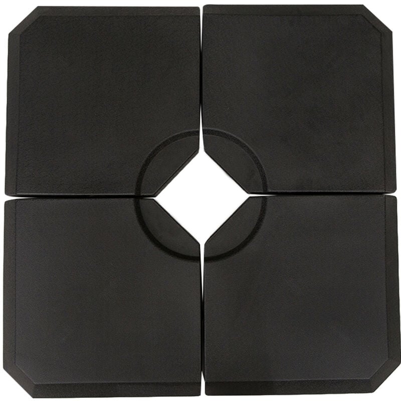 MH - 4 dalles de lestage pied de parasol nicole noirs