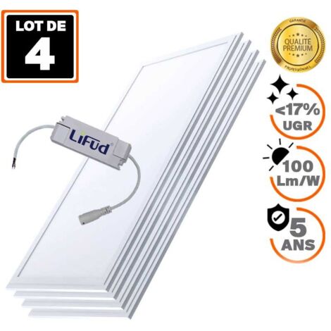 4 Dalles LED PREMIUM Ultra Slim 120x30 40W Blanc Froid 6000k