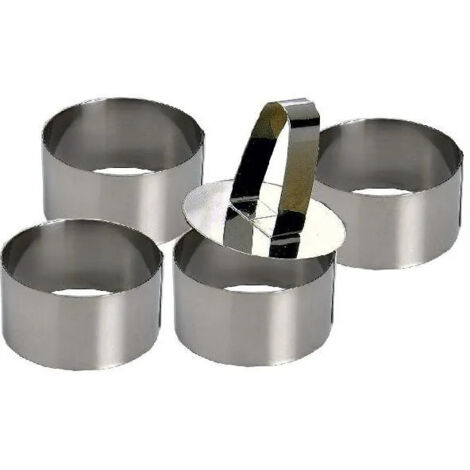 4 dessertkreise durchmesser 7,5 cm + drücker - Lares - 6073