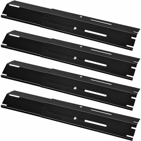 4 Difusores de calor ajustables, placa de calor de 30-53 cm, kit de parrilla de gas, accesorio para barbacoa, utensilio para la mayoría de parrillas de gas, pieza de repuesto universal para parrilla