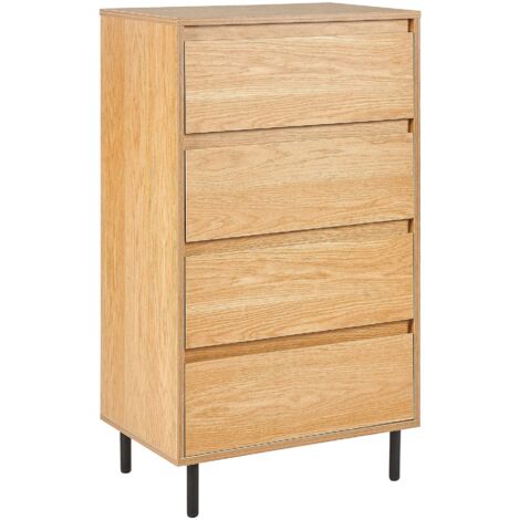 4 Drawer Chest NIKEA Light Brown