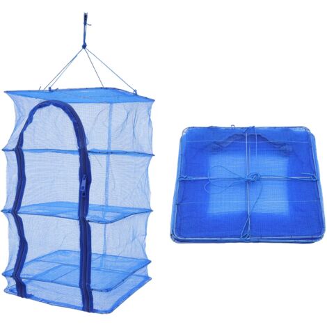 4 Ebenen Trockennetz Kräuter Fisch Trocknungsnetz mit Zipper Drynet Trockner