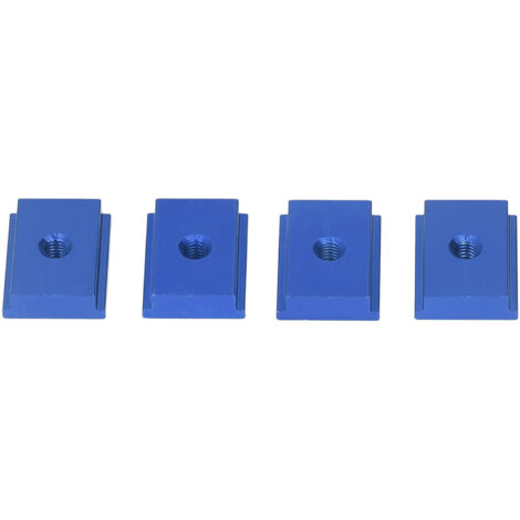 4 écrous à fente coulissante en T, en alliage d'aluminium, pour le travail du bois, pièces de mouvement linéaire série 30, M6, bleu
