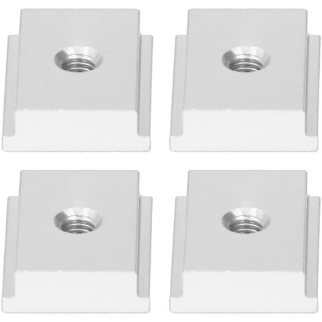 4 Écrous à Glissière en Alliage d'Aluminium Type T M6 pour Machines CNC, Pièces de Guidage Linéaire Série 30 Argenté