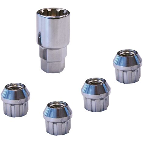4 ecrous antivol de roue M12x125 modele E Conique