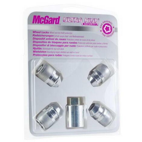 4 ECROUS ANTIVOL SL MCGARD M12X1.25/ 60°/ LONG. 32.5MM/ Ø21MM