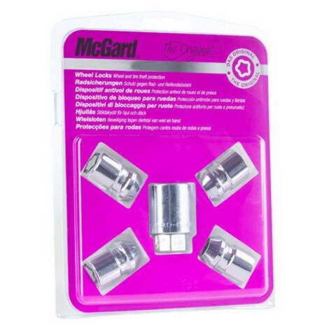 4 ECROUS ANTIVOL SU MCGARD M14X2/ 60°/ LONG. 57MM/ Ø21MM