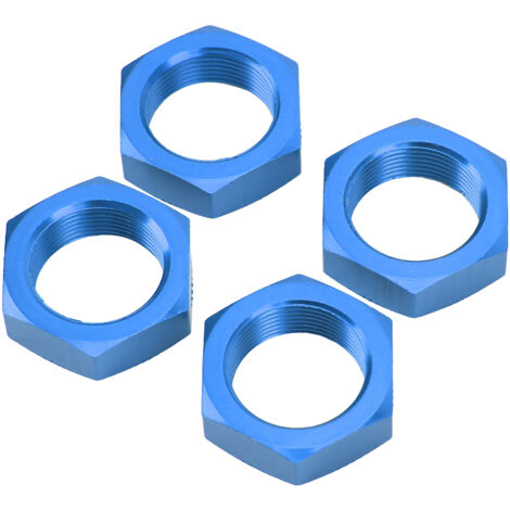 4 Écrous de Moyeu Hexagonaux 24mm en Alliage d'Aluminium Haute Résistance pour ARRMA Outcast Kraton 1/5 8s - Bleu Foncé
