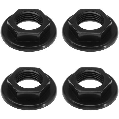 4 écrous de retour pour robinet d'évier 1/2" BSP en plastique, accessoires pour robinet de salle de bain, mitigeur, écrous de retour ronds en polymère, outils ménagers, noir