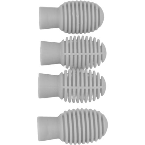 4 embouts silencieux en silicone pour baguettes de batterie, amortisseurs anti-bruit, accessoires percussion gris