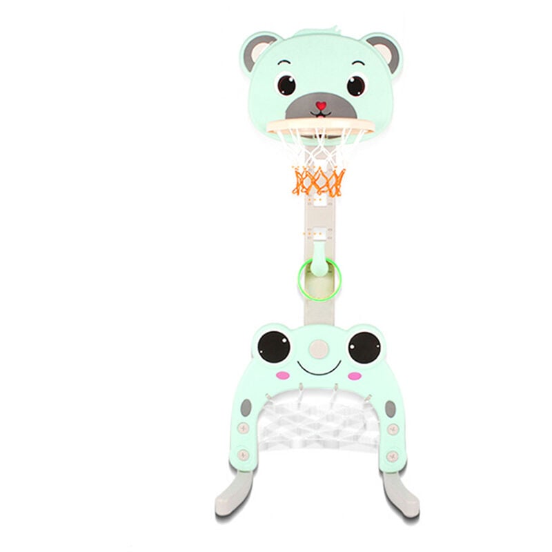 Haloyo - 4 en 1 Panier de Basket Enfant ®,pour But de Football Lancer Les Enfants pour Tout-Petits,57 x 49 x 150 cm,vert