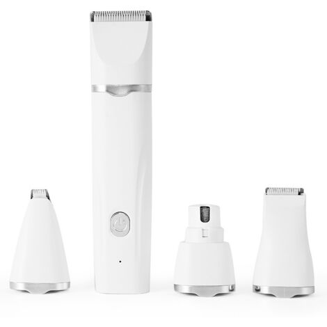 4 en 1 Tondeuse Chien Professionnelle: Silencieuse Tondeuses pour Chiens Étanchéité IPX7,Sans Fil Fondeuse Toilettage pour Animaux avec Câble USB Rechargeable pour Chat et Autres Animaux de compagnie