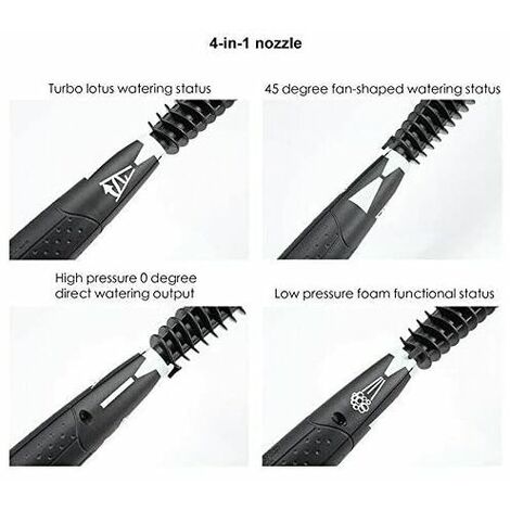 4 en 1 Turbo Car Cleaner y Dirt Cleaner Kit de accesorios de limpieza con boquilla de pulverización giratoria ajustable para Karcher K2 K3 K4 K5 K6 K7
