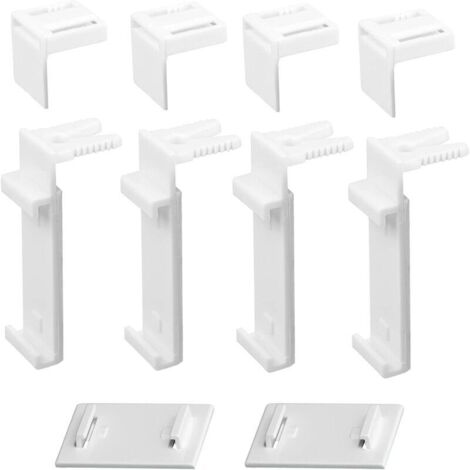 4 Ensemble de Accessoires pour Stores enrouleurs,Support de Serrage pour Store Enrouleur,sans perçage,réglable de 1,6 à 2,2 cm,pour Stores Enrouleurs, Volets Occultants