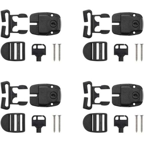 4 Ensembles de Clips de Couvercle de Spa, Kit de Réparation de Loquet de Couvercle de Spa avec Clé et Vis Accessoires Loquet de Couvercle de Spa pour Sangles de Couvercle de Spa