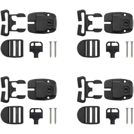 4 Ensembles de Clips de Couvercle de Spa, Kit de Réparation de Loquet de Couvercle de Spa avec Clé et Vis Accessoires Loquet de Couvercle de Spa pour Sangles de Couvercle de Spa