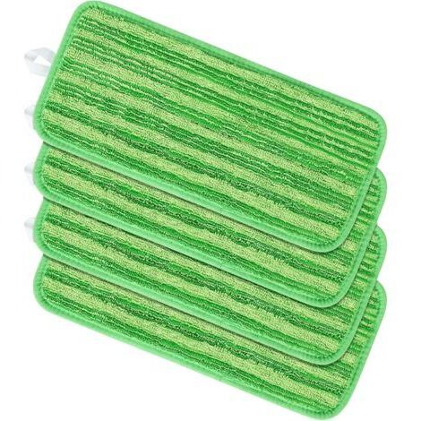 4 Ersatzwischerpads, Mikrofaser-Spray für Jet Mop, Ersatzlappen 45x13 cm (grün)