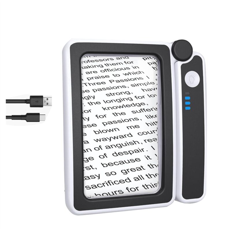 Image of 4-Fache Große Lupe mit Licht zum Lesen, Beleuchtete 10 Faltbaren LED-Handlupen für Senioren