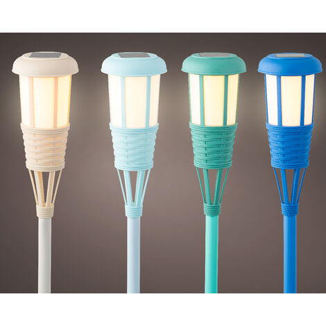 IPERBRIKO 4-farbige Solarfackel aus Kunststoff für den Außenbereich