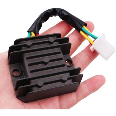 4 Fils 12V 4 Broches régulateur de Tension redresseur pour GY6 FXD 50cc 150cc 125cc ATV Scooters Go Karts 4 Roues cyclomoteur Dune Buggy