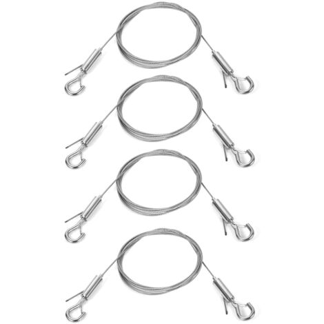 4 fils de suspension en acier inoxydable de 2 m x 1,5 mm pour cadres de miroirs et de tableaux-AquaForge