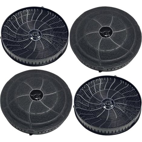 4 filtres à charbon actif compatibles avec Elica CFC0038668 Type 57, Electrolux 4055171138 et 4055217501, IKEA NYTTIG FIL 440 et Bauknecht 482000009691