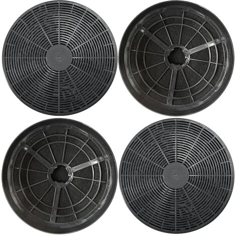 4 filtres à charbon actif GF15 compatibles avec les hottes de cuisine NEG modèles NEG15-ATB/ATS/ATW et NEG15-ATB+/ATS+/ATW+.