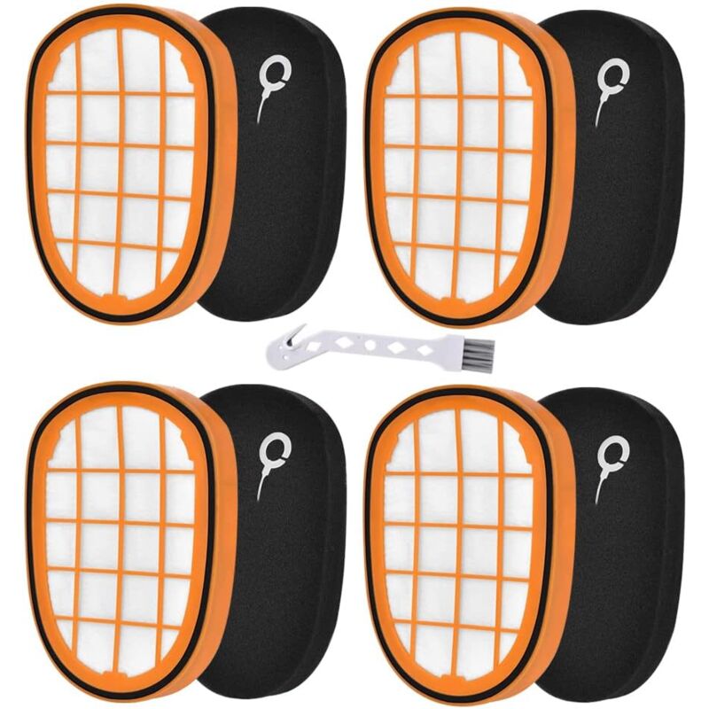 4 filtres pour aspirateurs sans fil Philips SpeedPro Max Aqua FC6822/6823/6827/6904/6906/6908