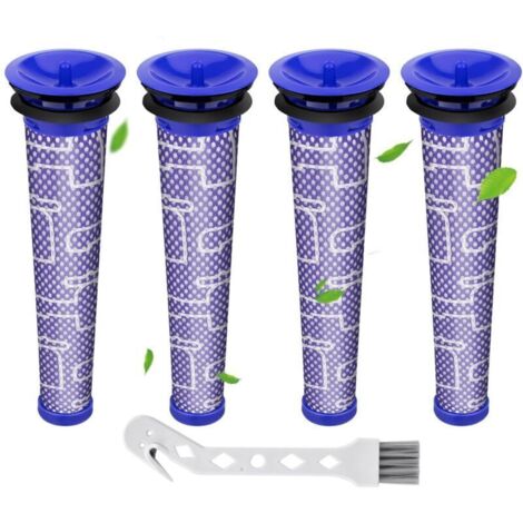 4 Filtres pour Dyson V6 V7 V8 DC58 DC59 DC61 DC62 SV09 Filtre Pre-Moteur de Remplacement pour Aspirateurs 965661-01