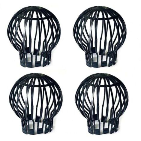 4 Filtres pour gouttières Siphon de sol en maille plastique noir