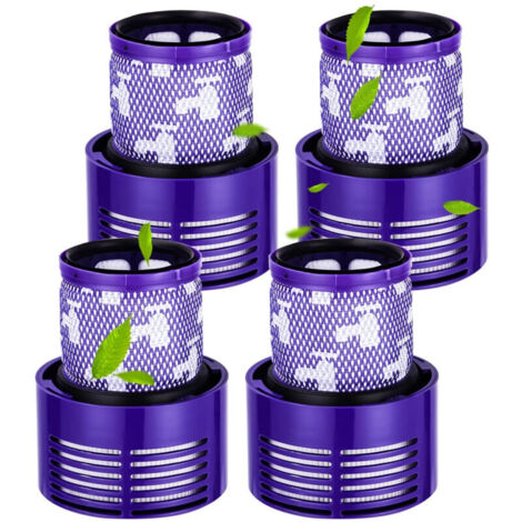 4 filtri per Dyson V10, filtri per Dyson Cyclone V10 serie SV12, per aspirapolvere V10 Absolute, V10 Animal, V10 Total Clean, lavabili, codice ricambio DY-969082-01