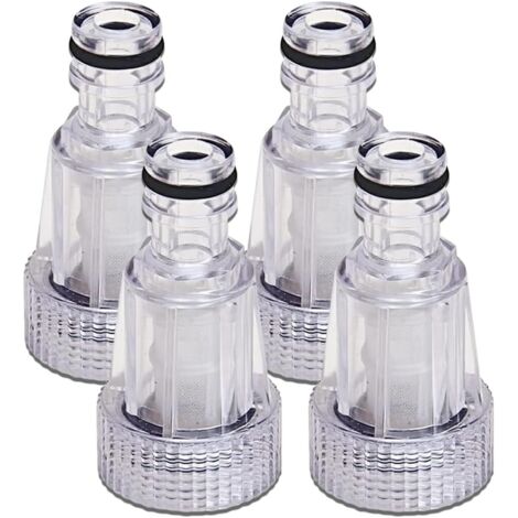 4 filtros de agua para hidrolavadora, filtro de entrada de agua para conectores de jardín, compatibles con conectores de jardín.