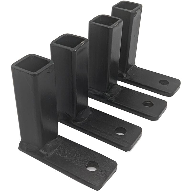 4 fixations grille de défense carré de 15 x 15 mm