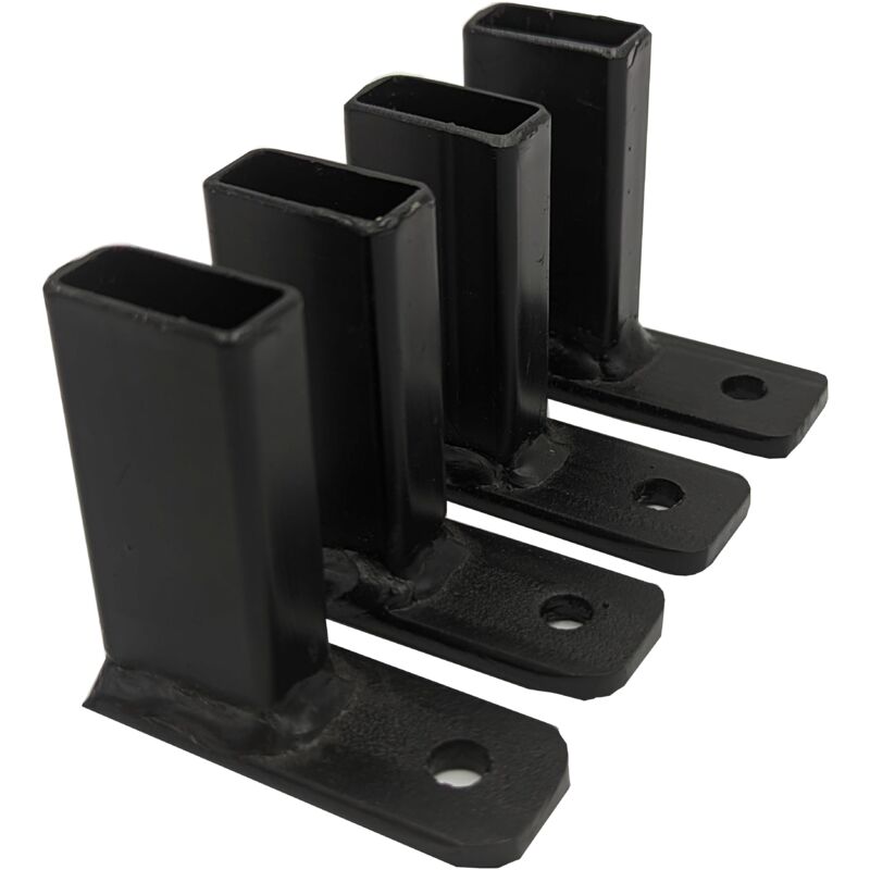 DMS - 4 fixations grille de défense rectangle de : 12 x 25 mm