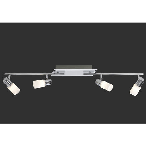 4-flammiger LED Deckenstrahler CLAPTON mit Glasschirmen, Breite 96cm