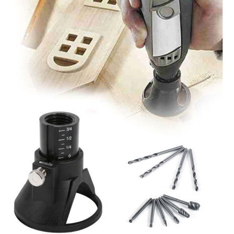 4 fresas de madera con 6 dientes de acero rápido, 1 fresa para tallar con posicionador giratorio.