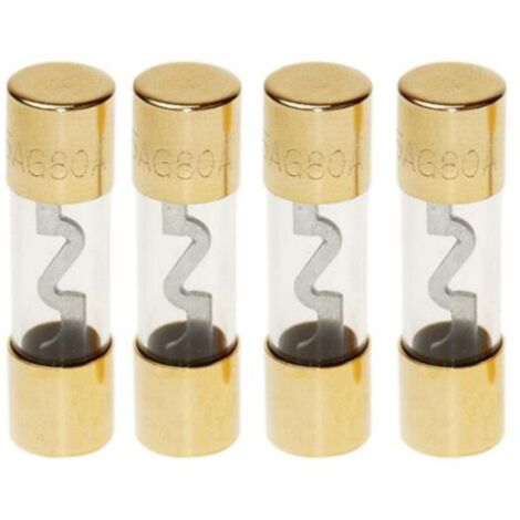 4 Fusibles AGU verre dore 10A 38mm