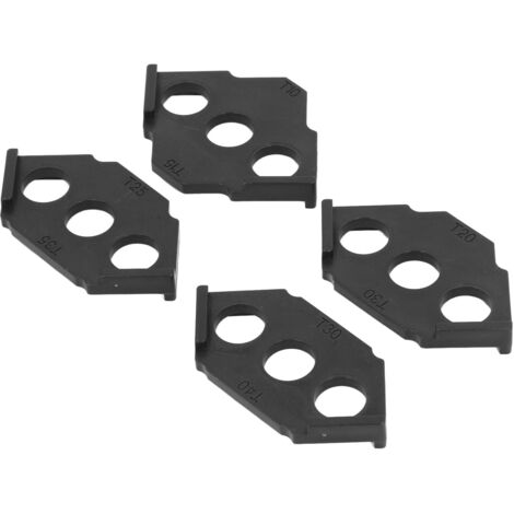 4 Gabarits de Coupe en C pour Menuiserie, Modèle de Routage et Coupe d'Angles Droits et Biseautés, Noir