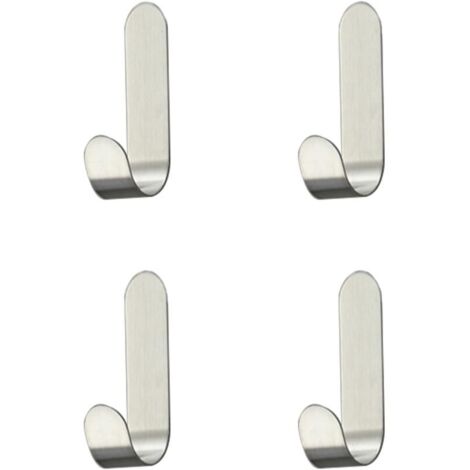 4 ganchos adhesivos de acero inoxidable, ganchos autoadhesivos, para toallas, llaves, hogar, cocina, baño, antioxidantes y