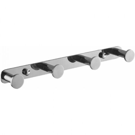 (4 ganchos, cromados) Ganchos para toallas de pared con ganchos Ganchos para toallas de montaje en pared de acero inoxidable 304 para puertas de baño y cocina